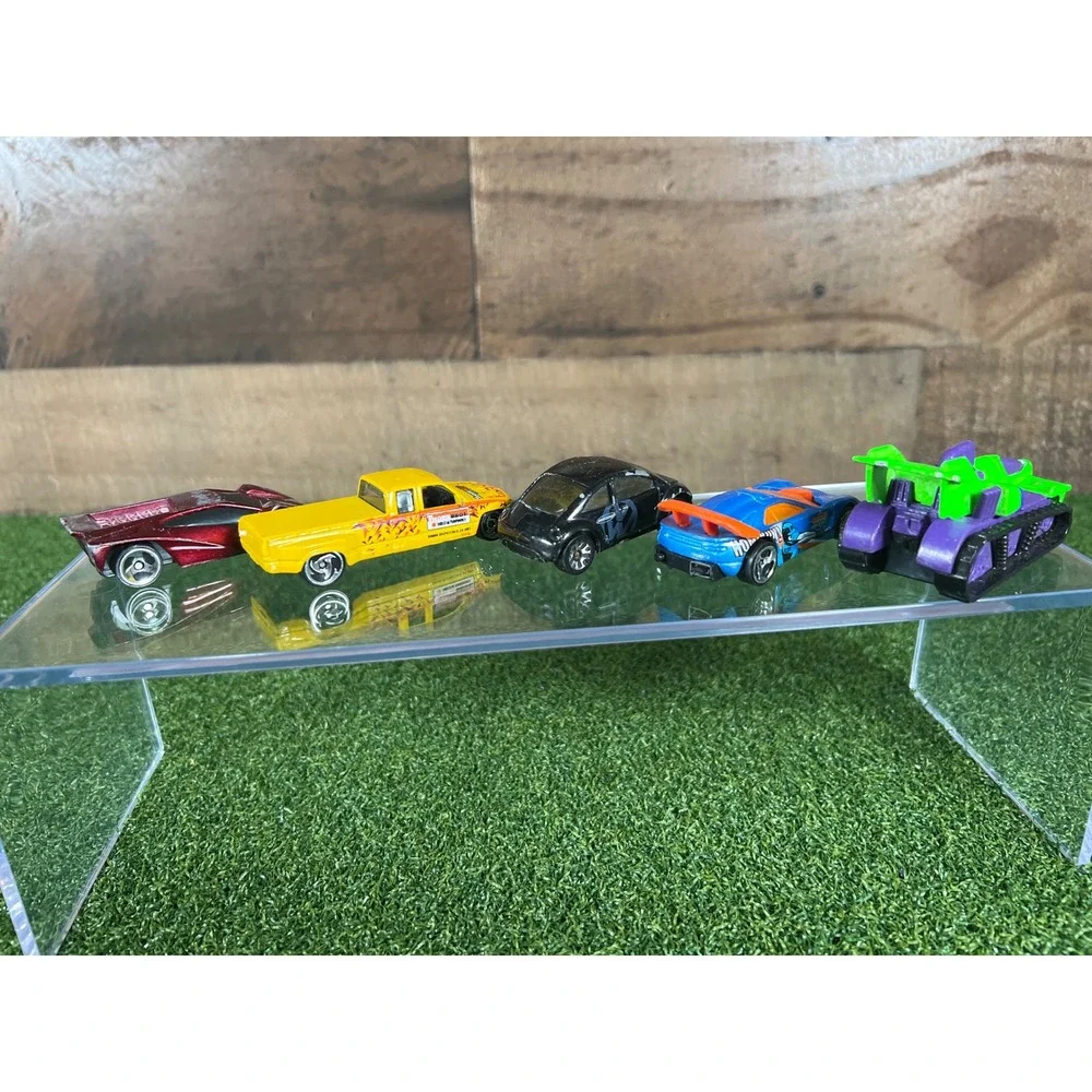 Hot Wheels vtg 1990s Diecast Car Lot 5 Toy Vehicles Race Cars Trucks Collectible